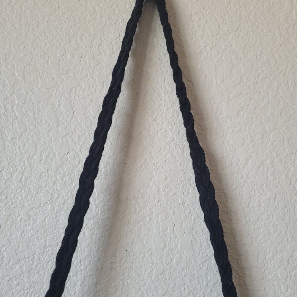 Danielle Nicole Black Macrame Fringe Boho Crossbo… - image 6